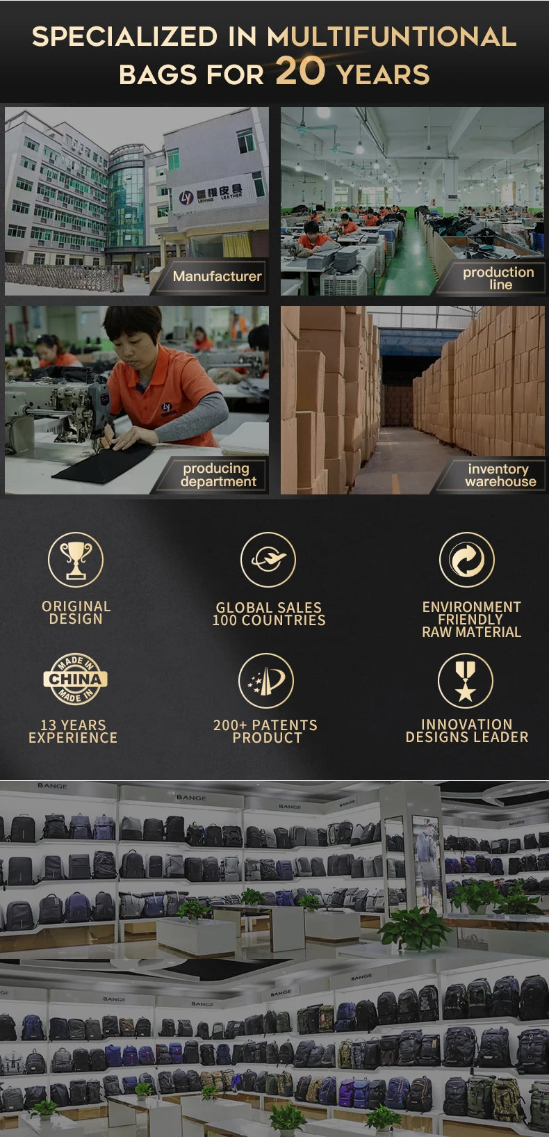 Big Big Bag #0026 - BANGE Hard Shell Sling Bag – Waterproof Crossbody Chest Pack with USB 3.0 Charging