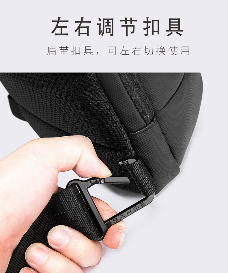 0034 - BANGE Waterproof Crossbody Bag – Multifunction Shoulder & Chest Pack for Men