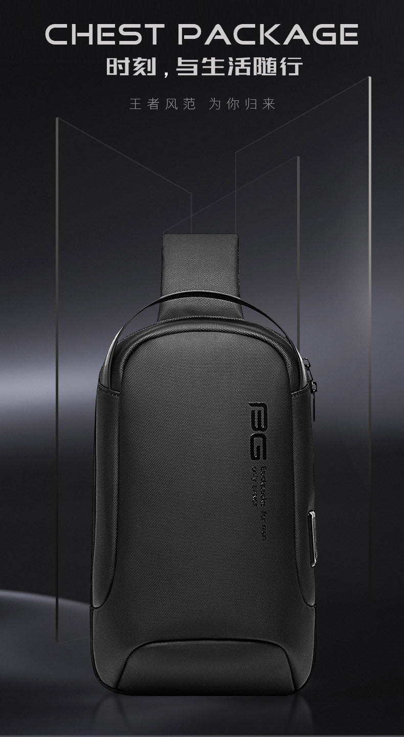 0034 - BANGE Waterproof Crossbody Bag – Multifunction Shoulder & Chest Pack for Men