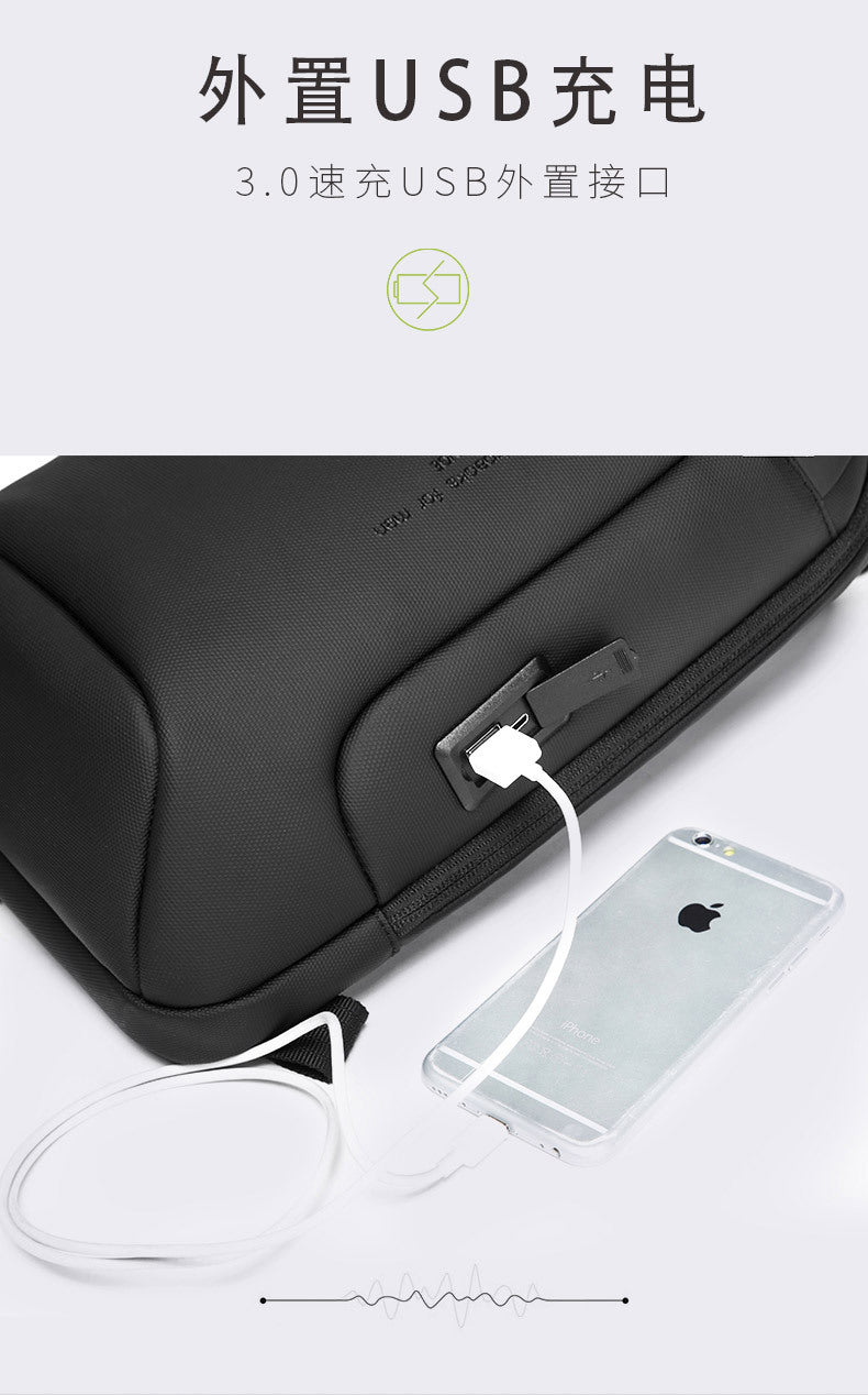 Big Big Bag #0034 - BANGE Waterproof Crossbody Bag – Multifunction Shoulder & Chest Pack for Men