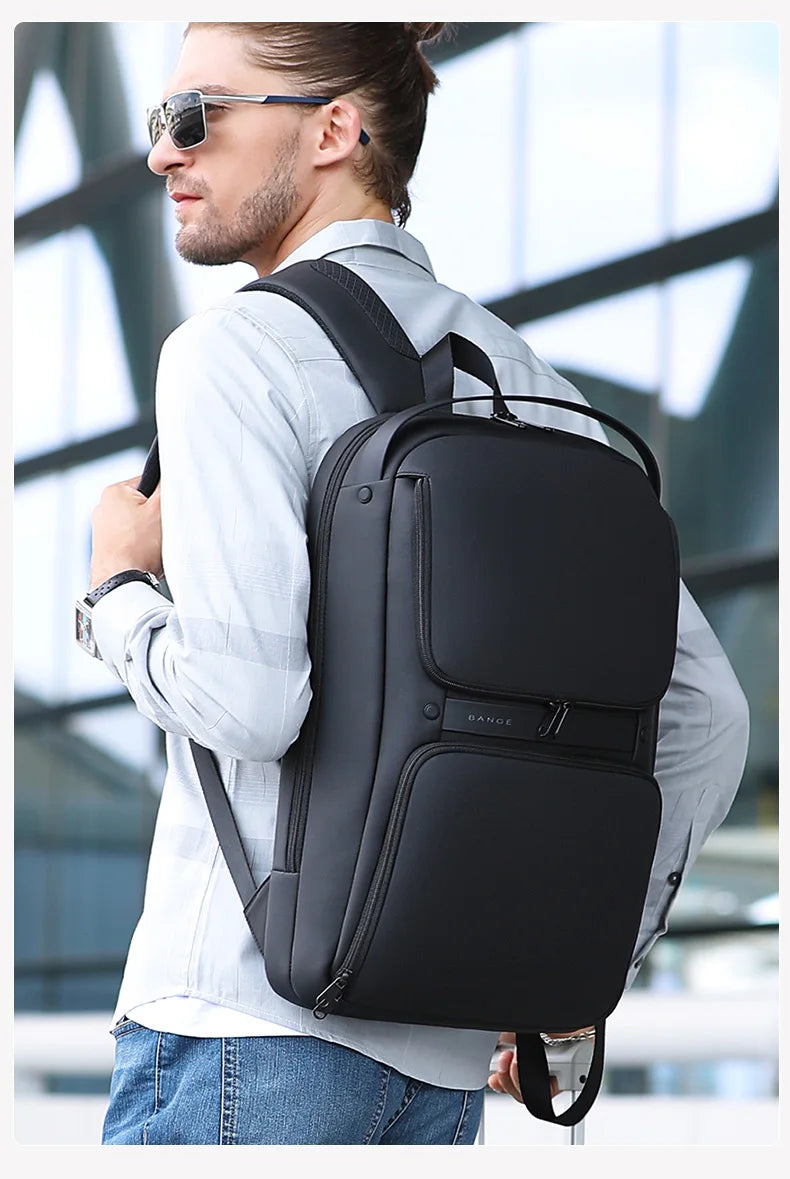 Big Big Bag #0020 - BANGE USB Business Backpack – Fits 15.6" Laptop, Waterproof & Anti-Theft
