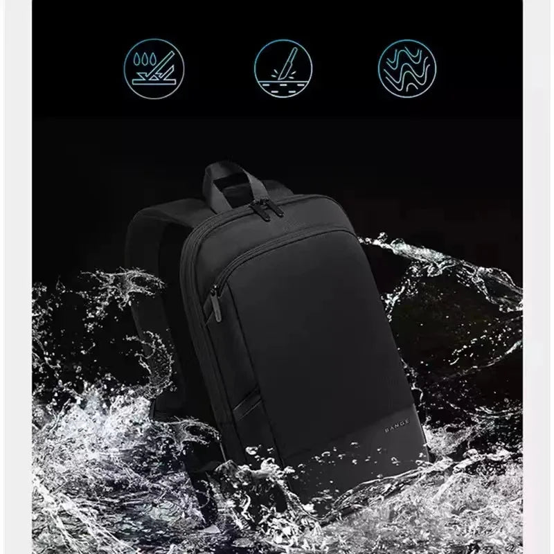 0028 BANGE Waterproof Sling Bag – Men’s Chest Pack with USB Charging, Fits iPad Mini
