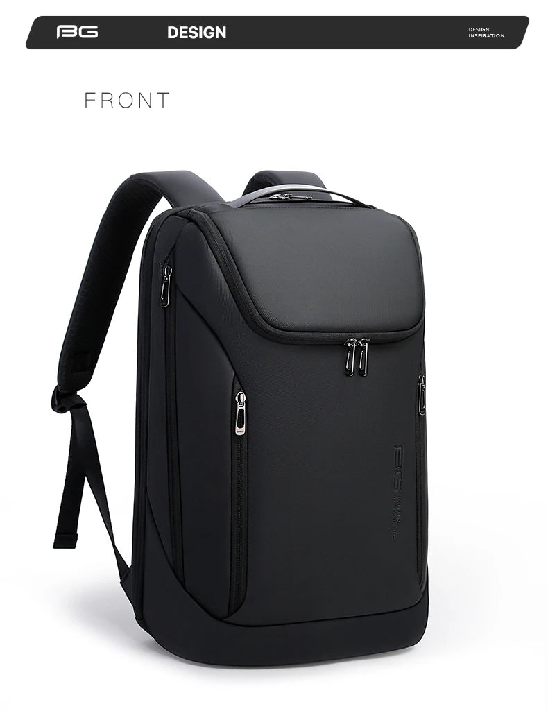 0037 BANGE Business Backpack – Waterproof 15.6 Inch Laptop Bag, Multifunctional Large Capacity Rucksack for Men