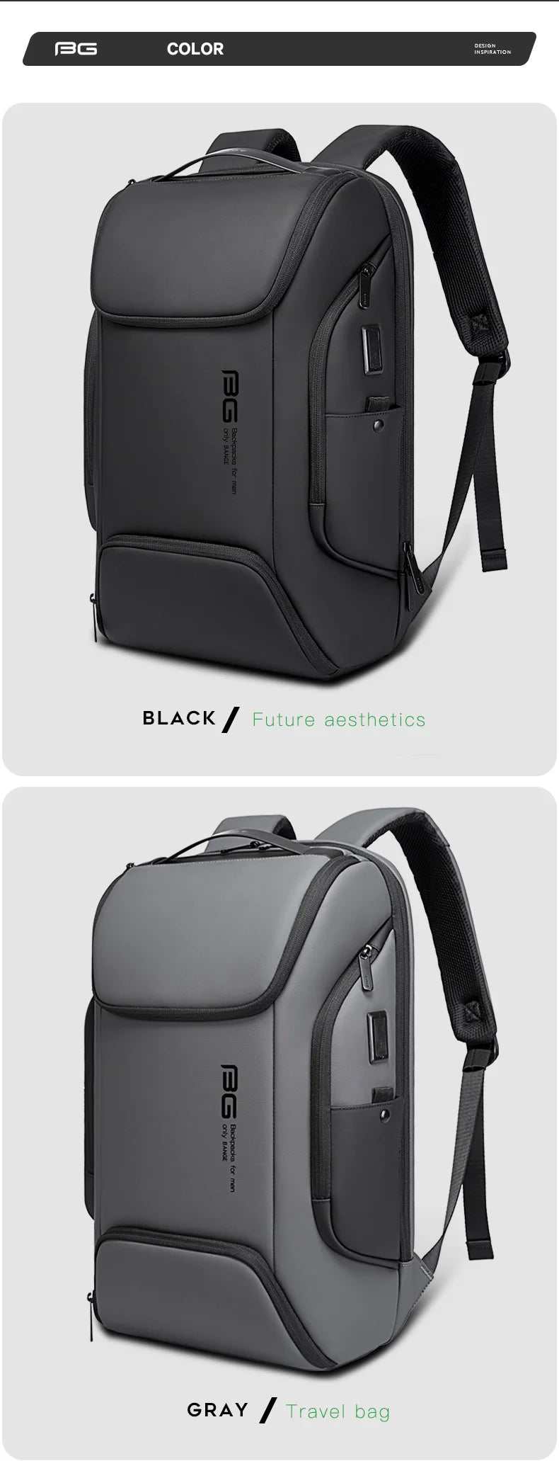 0011 BANGE Laptop Backpack – Waterproof Multifunctional Business & Daily Work Bag, Large Capacity