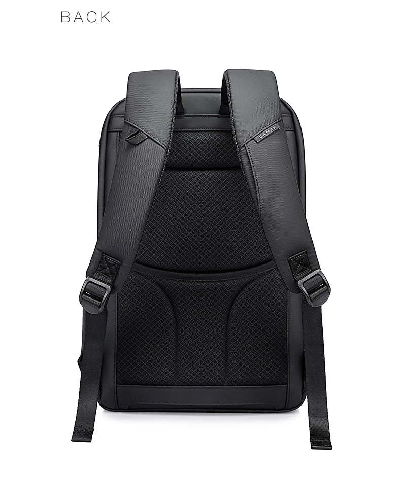 0019 BANGE Laptop Backpack – Waterproof 17 Inch Bag with USB Charging, Business & Travel