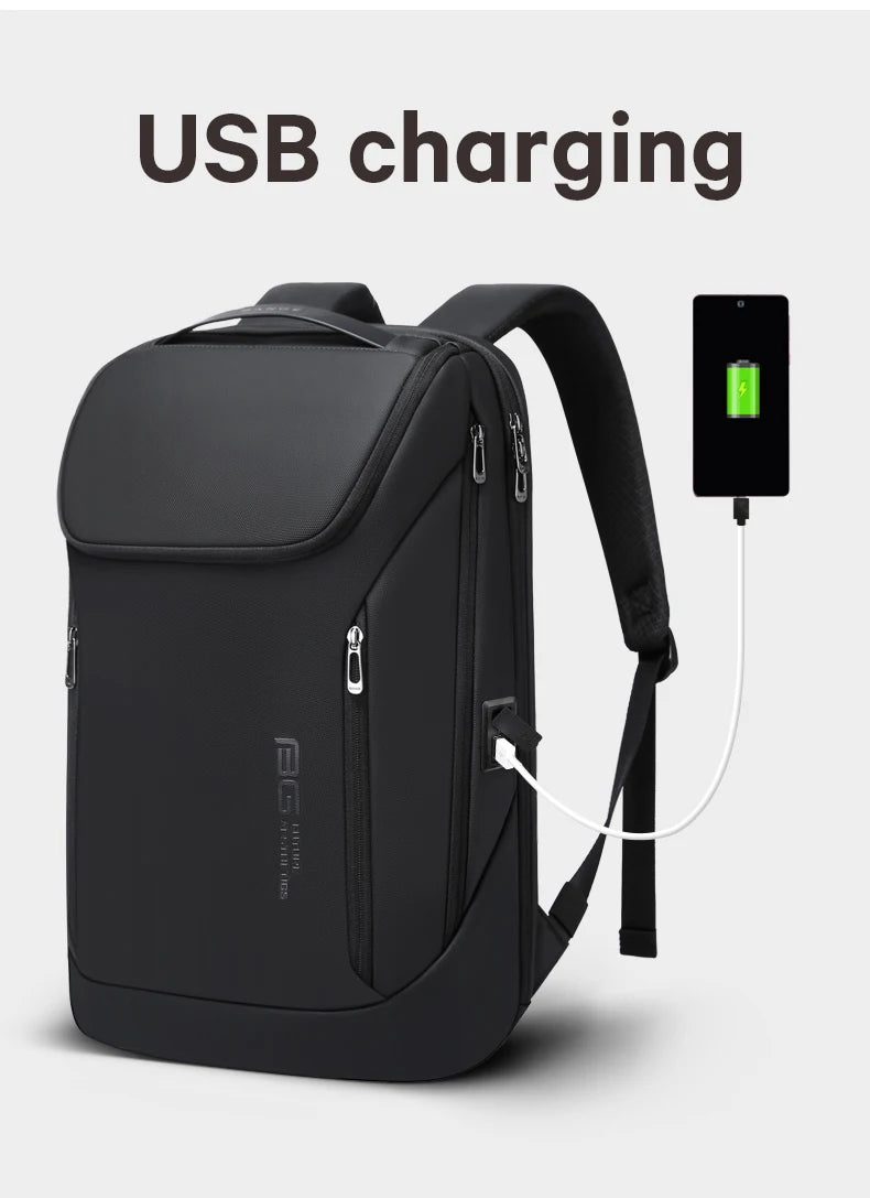0019 BANGE Laptop Backpack – Waterproof 17 Inch Bag with USB Charging, Business & Travel
