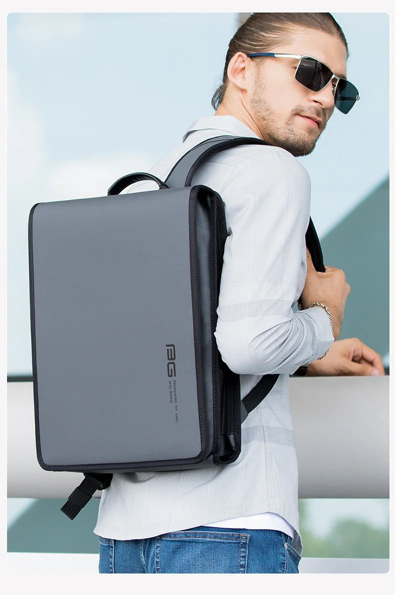 0009 BANGE Business Backpack – Anti-Theft Waterproof Laptop Bag for Men, 14.1 Inch Big Capacity