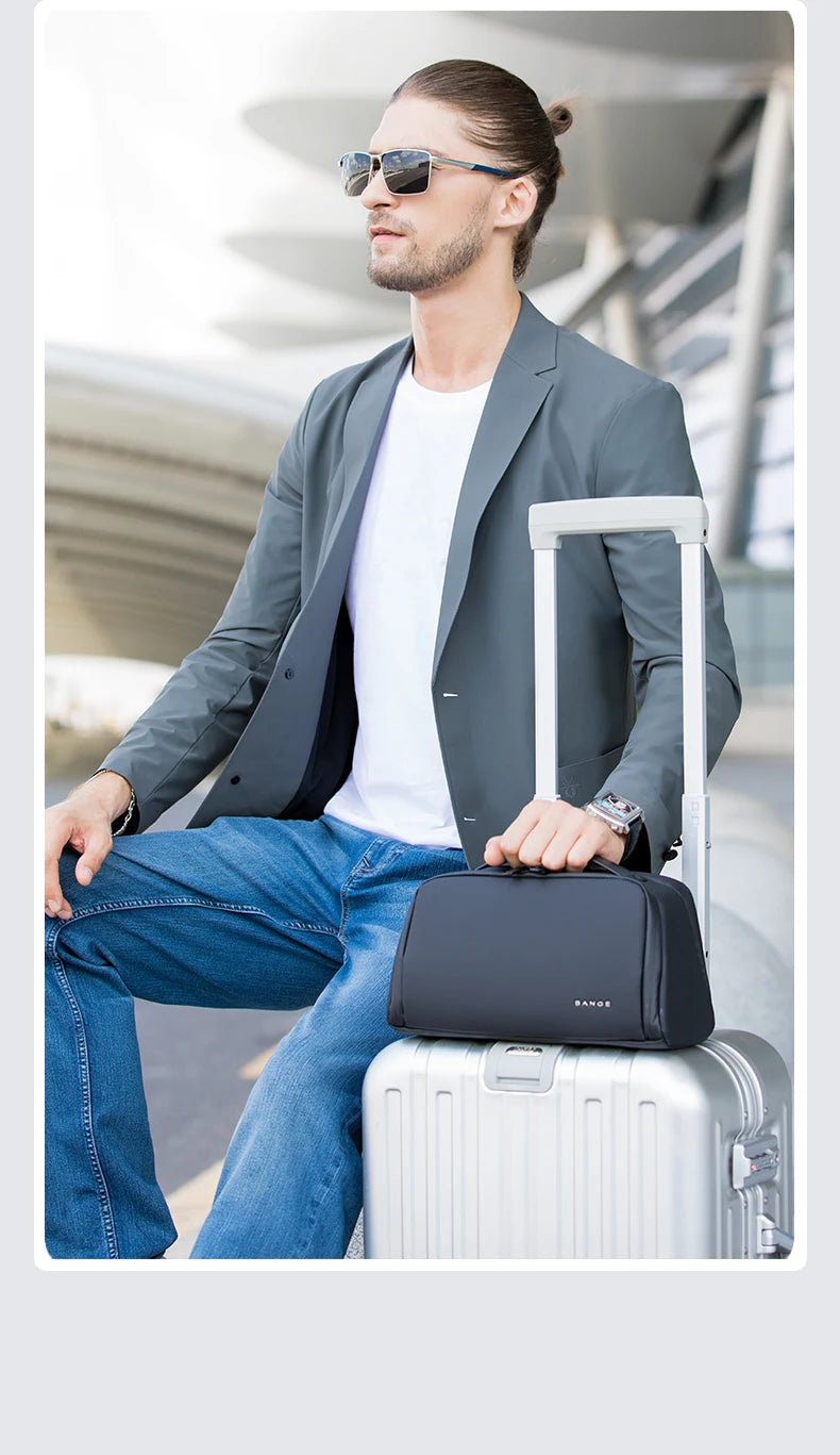 0013 BANGE Toiletry Bag – Waterproof Oxford Fabric Hanging Travel Organizer for Men & Women