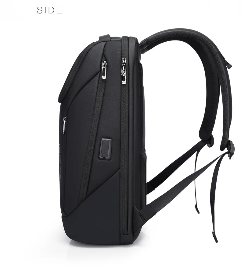 0037 BANGE Business Backpack – Waterproof 15.6 Inch Laptop Bag, Multifunctional Large Capacity Rucksack for Men