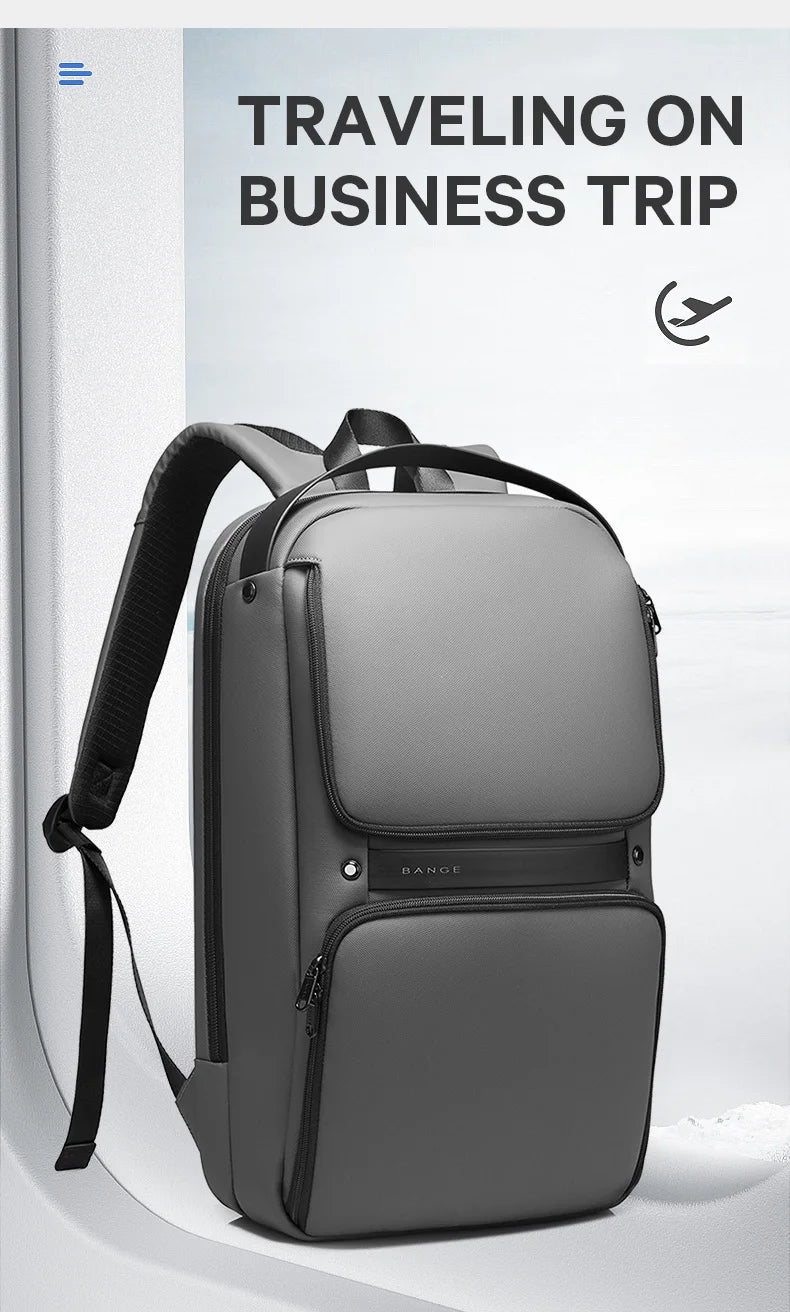 Big Big Bag #0020 - BANGE USB Business Backpack – Fits 15.6" Laptop, Waterproof & Anti-Theft
