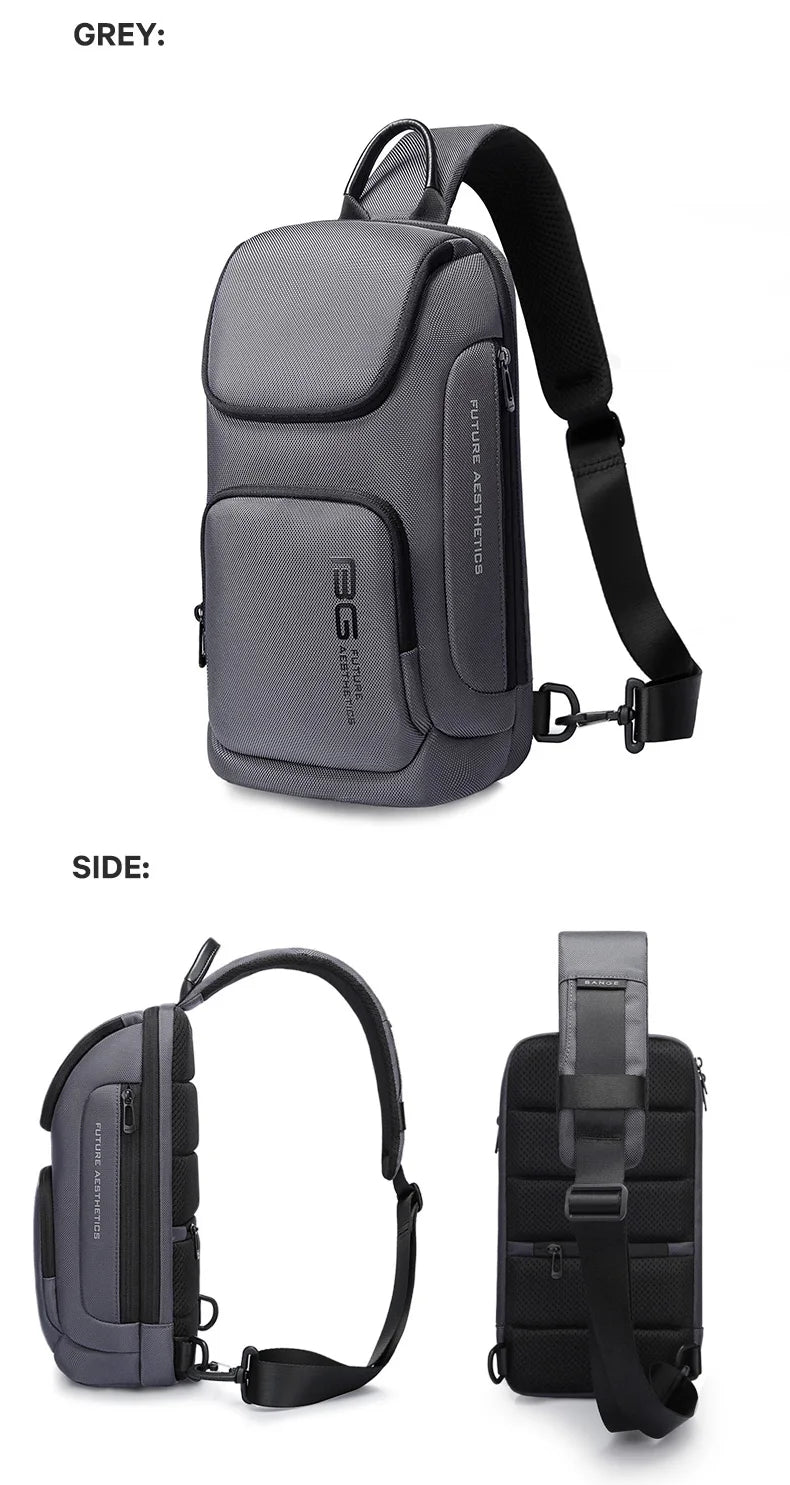 0050 BANGE Crossbody Bag – Waterproof Shoulder & Messenger Chest Pack, Fits 9.7 Inch iPad for Men