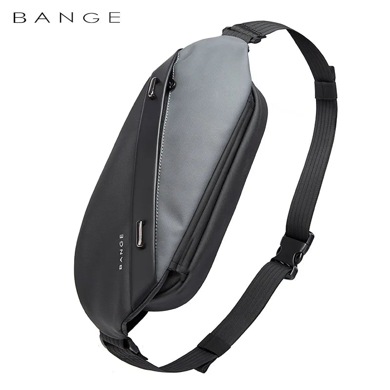 BANGE Large Capacity Waterproof Sling Bag – Multifunction Chest & Waist Pack for Men