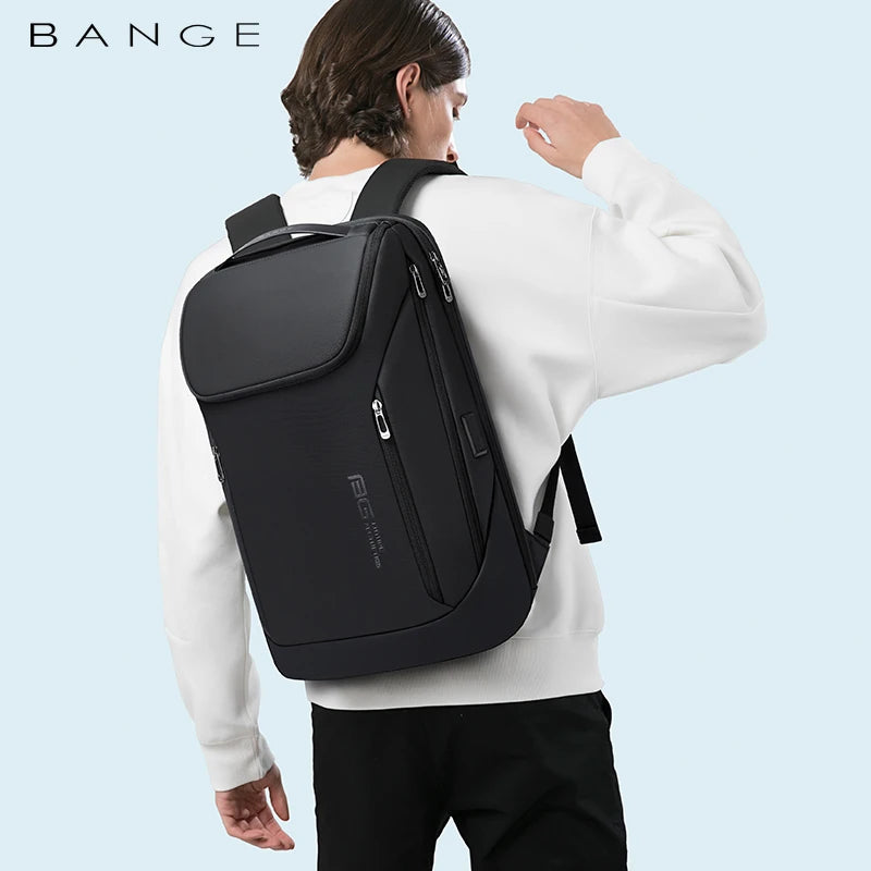 0019 BANGE Laptop Backpack – Waterproof 17 Inch Bag with USB Charging, Business & Travel