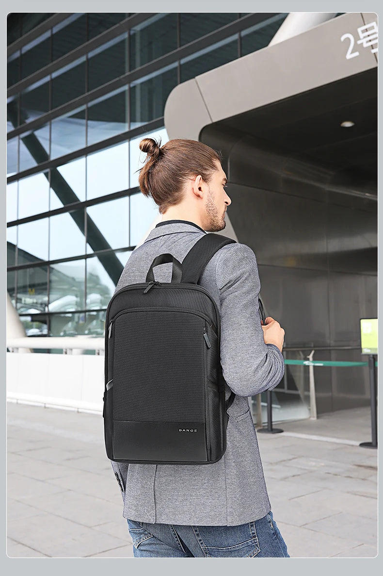 0028 BANGE Waterproof Sling Bag – Men’s Chest Pack with USB Charging, Fits iPad Mini