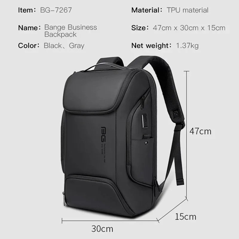 0011 BANGE Laptop Backpack – Waterproof Multifunctional Business & Daily Work Bag, Large Capacity