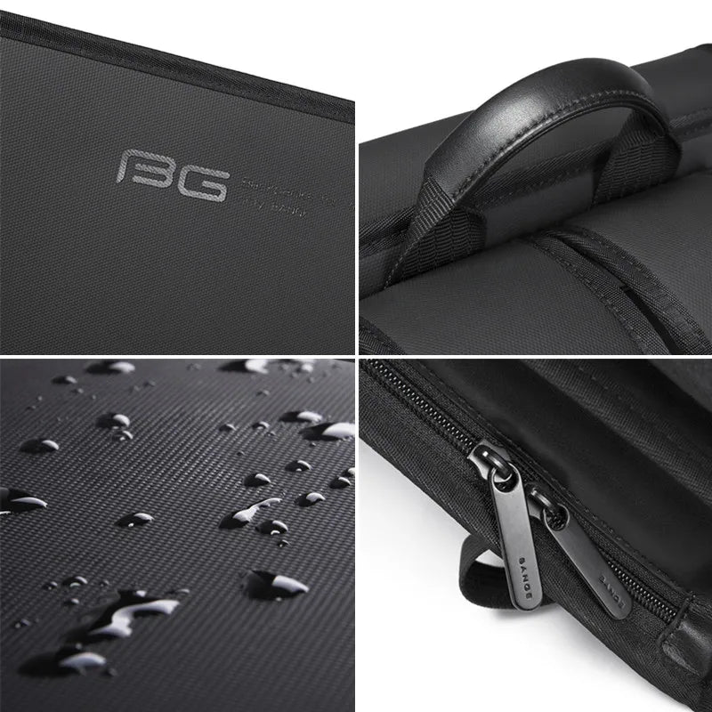 0009 BANGE Business Backpack – Anti-Theft Waterproof Laptop Bag for Men, 14.1 Inch Big Capacity
