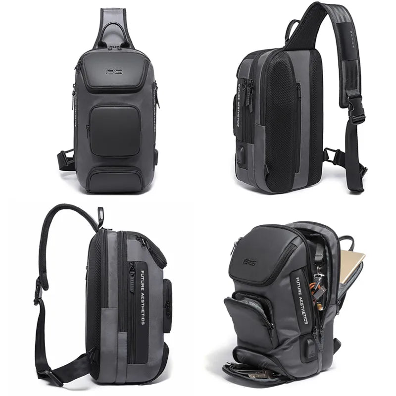 BANGE Anti-Theft Crossbody Bag – Waterproof Shoulder & Chest Pack for Men
