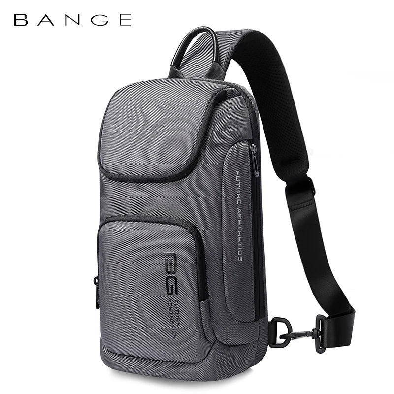 0050 BANGE Crossbody Bag – Waterproof Shoulder & Messenger Chest Pack, Fits 9.7 Inch iPad for Men