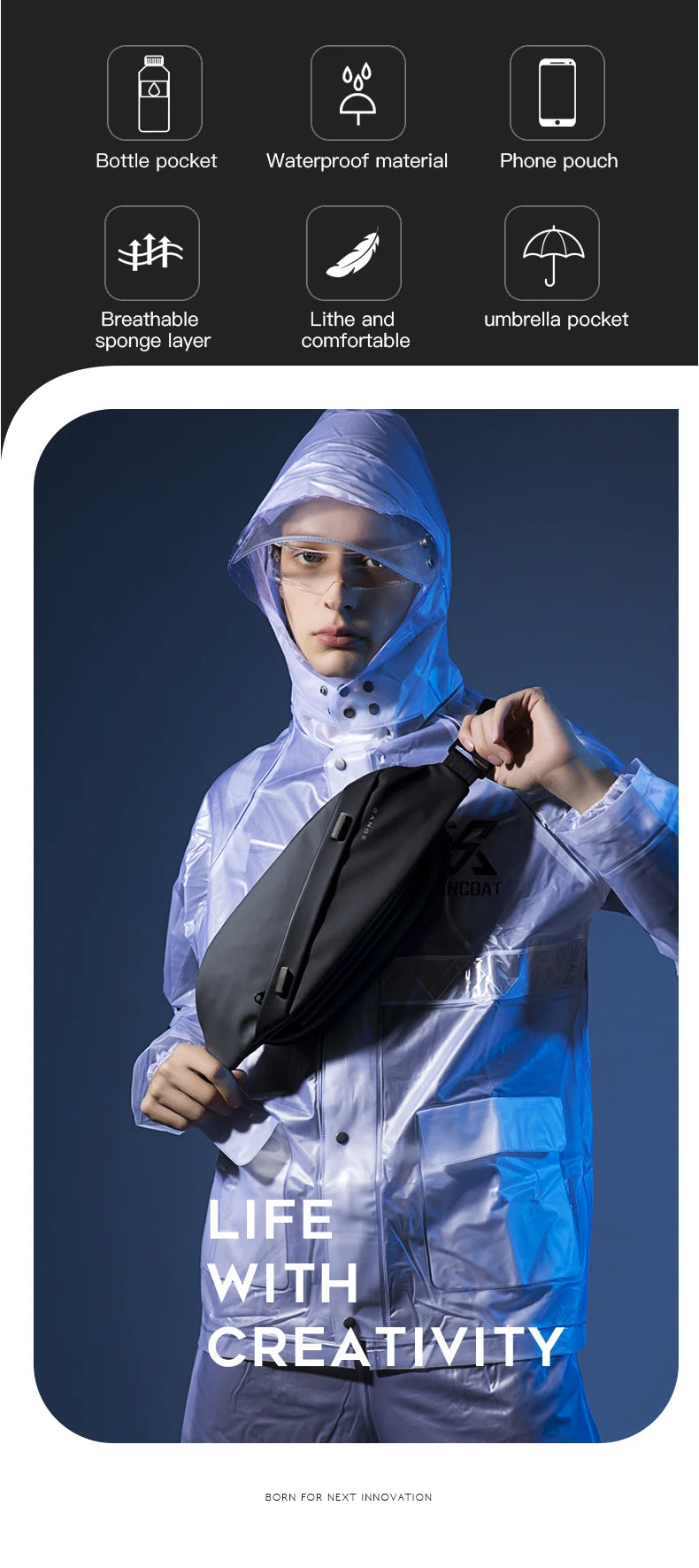 Big Big Bag #0039 - BANGE Large Capacity Waterproof Sling Bag – Multifunction Chest & Waist Pack for Men