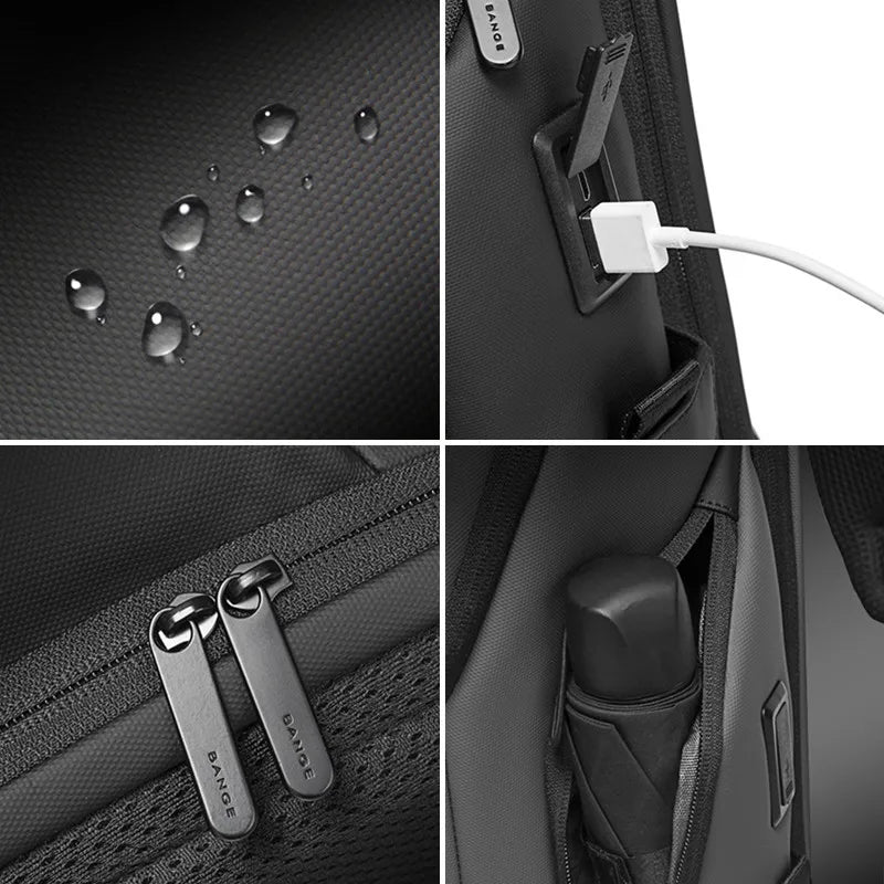 0011 BANGE Laptop Backpack – Waterproof Multifunctional Business & Daily Work Bag, Large Capacity