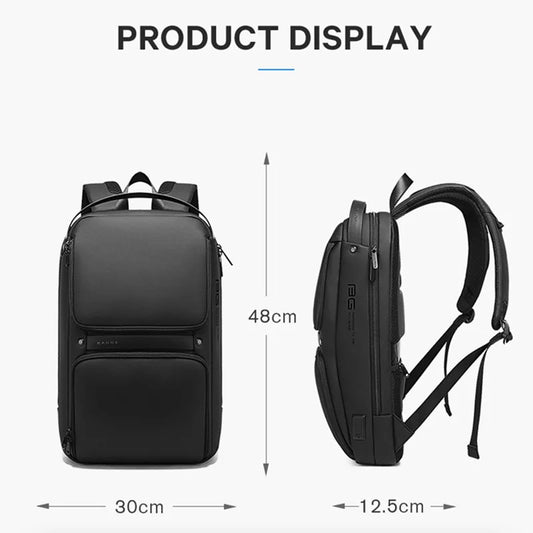 Big Big Bag #0020 - BANGE USB Business Backpack – Fits 15.6" Laptop, Waterproof & Anti-Theft