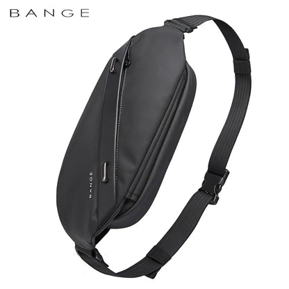 Big Big Bag #0039 - BANGE Large Capacity Waterproof Sling Bag – Multifunction Chest & Waist Pack for Men