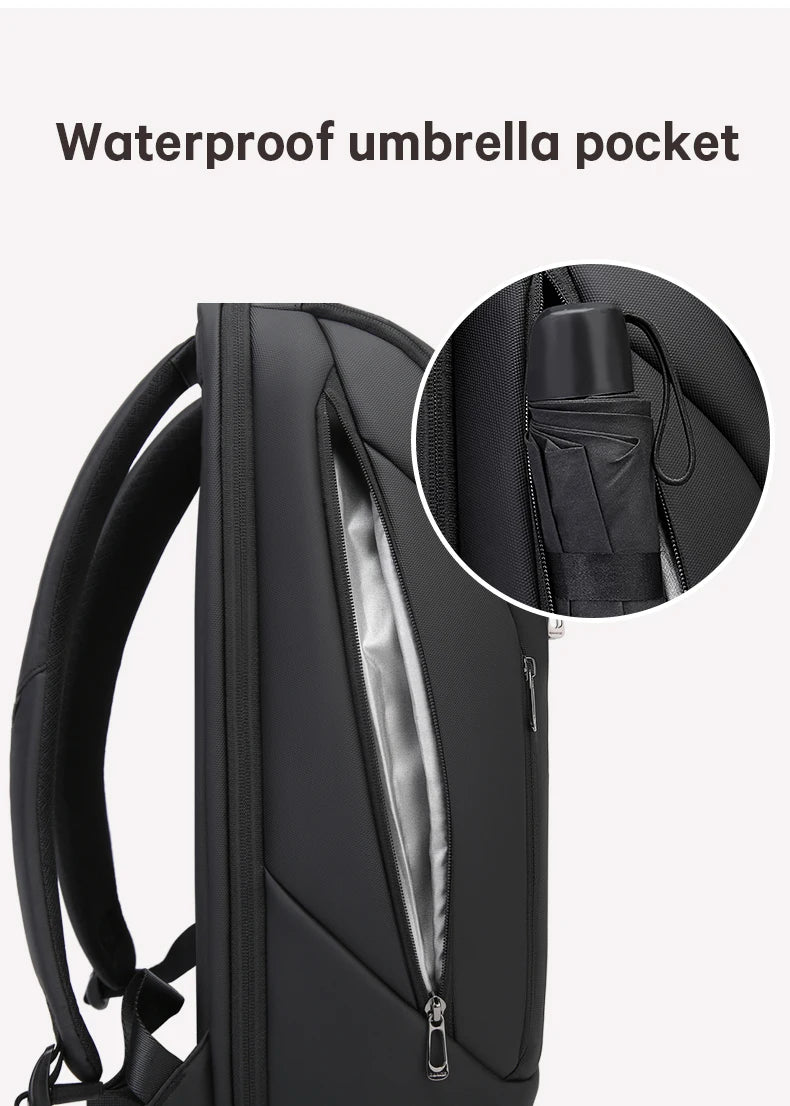 0037 BANGE Business Backpack – Waterproof 15.6 Inch Laptop Bag, Multifunctional Large Capacity Rucksack for Men