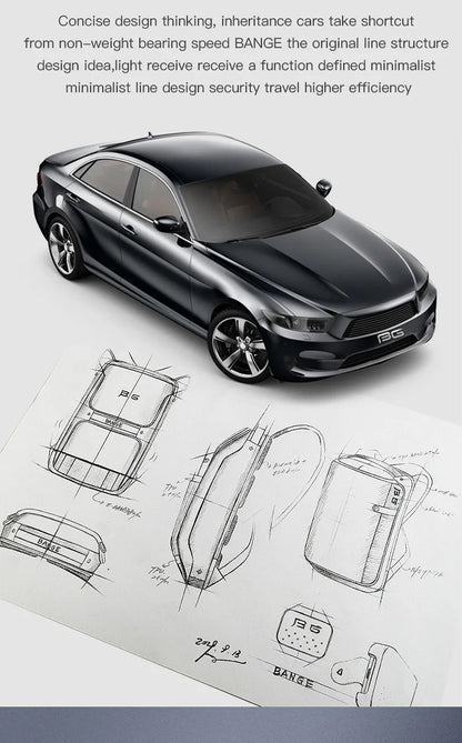 Big Big Bag #0020 - BANGE USB Business Backpack – Fits 15.6" Laptop, Waterproof & Anti-Theft