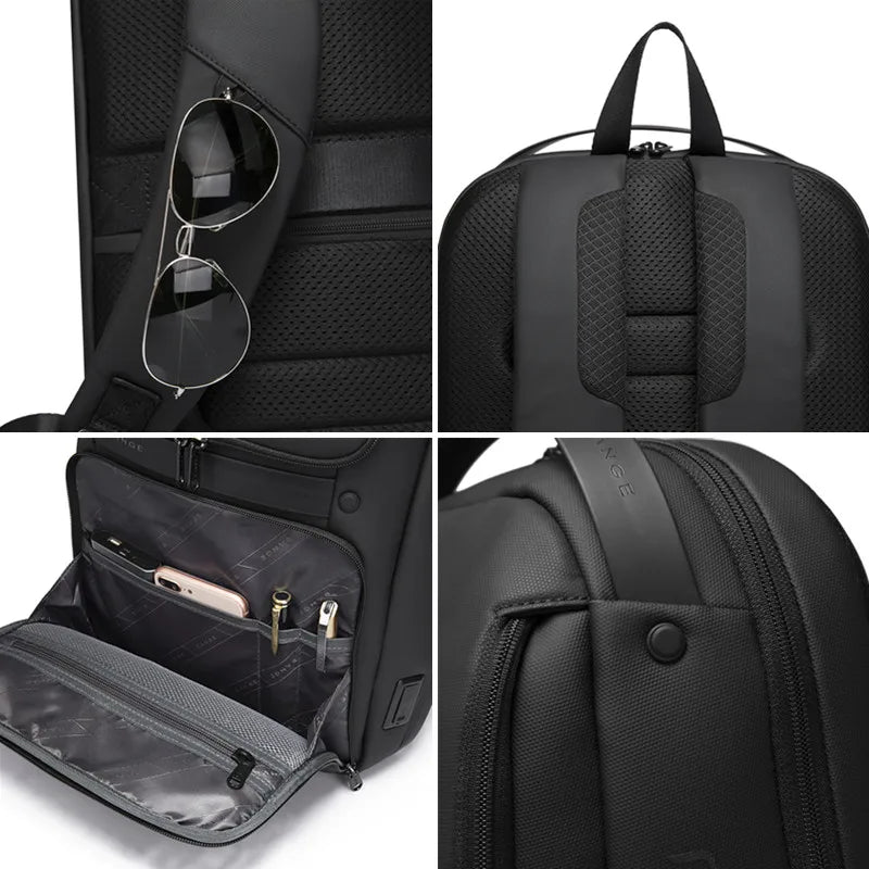 Big Big Bag #0020 - BANGE USB Business Backpack – Fits 15.6" Laptop, Waterproof & Anti-Theft