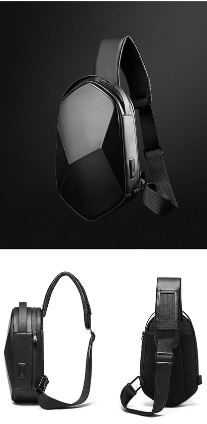Big Big Bag #0026 - BANGE Hard Shell Sling Bag – Waterproof Crossbody Chest Pack with USB 3.0 Charging