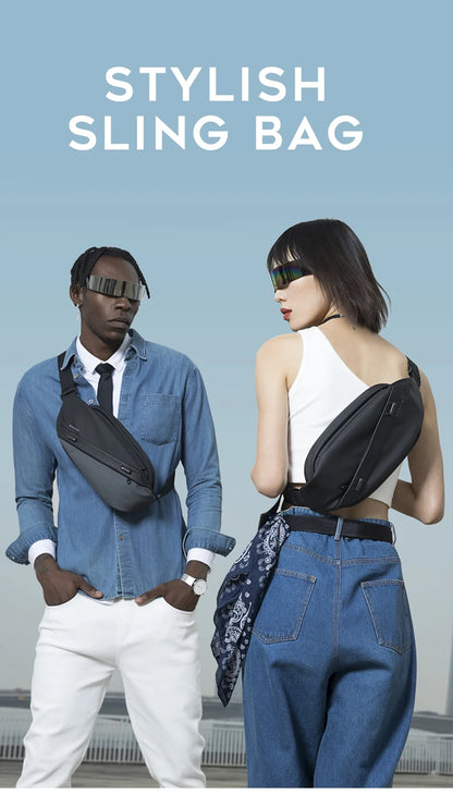 Big Big Bag #0039 - BANGE Large Capacity Waterproof Sling Bag – Multifunction Chest & Waist Pack for Men