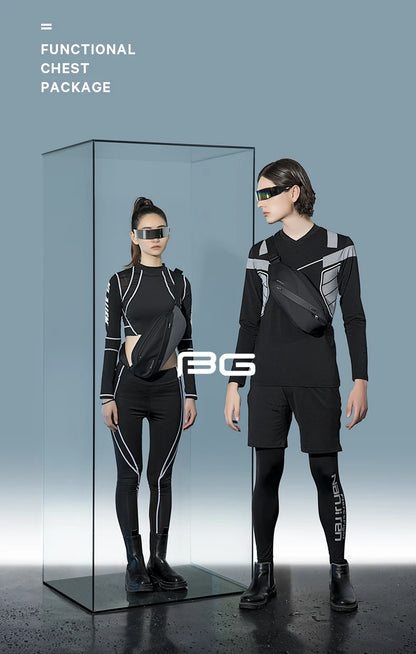 Big Big Bag #0039 - BANGE Large Capacity Waterproof Sling Bag – Multifunction Chest & Waist Pack for Men