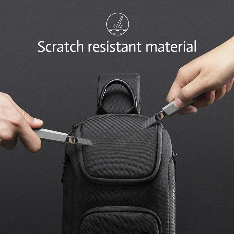 0050 BANGE Crossbody Bag – Waterproof Shoulder & Messenger Chest Pack, Fits 9.7 Inch iPad for Men