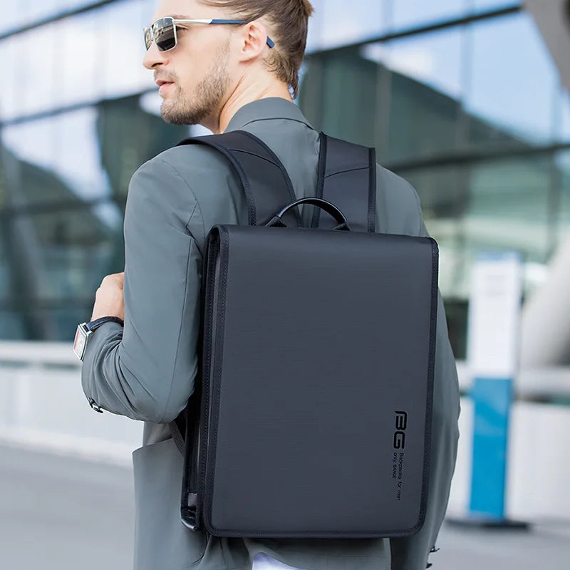 0009 BANGE Business Backpack – Anti-Theft Waterproof Laptop Bag for Men, 14.1 Inch Big Capacity