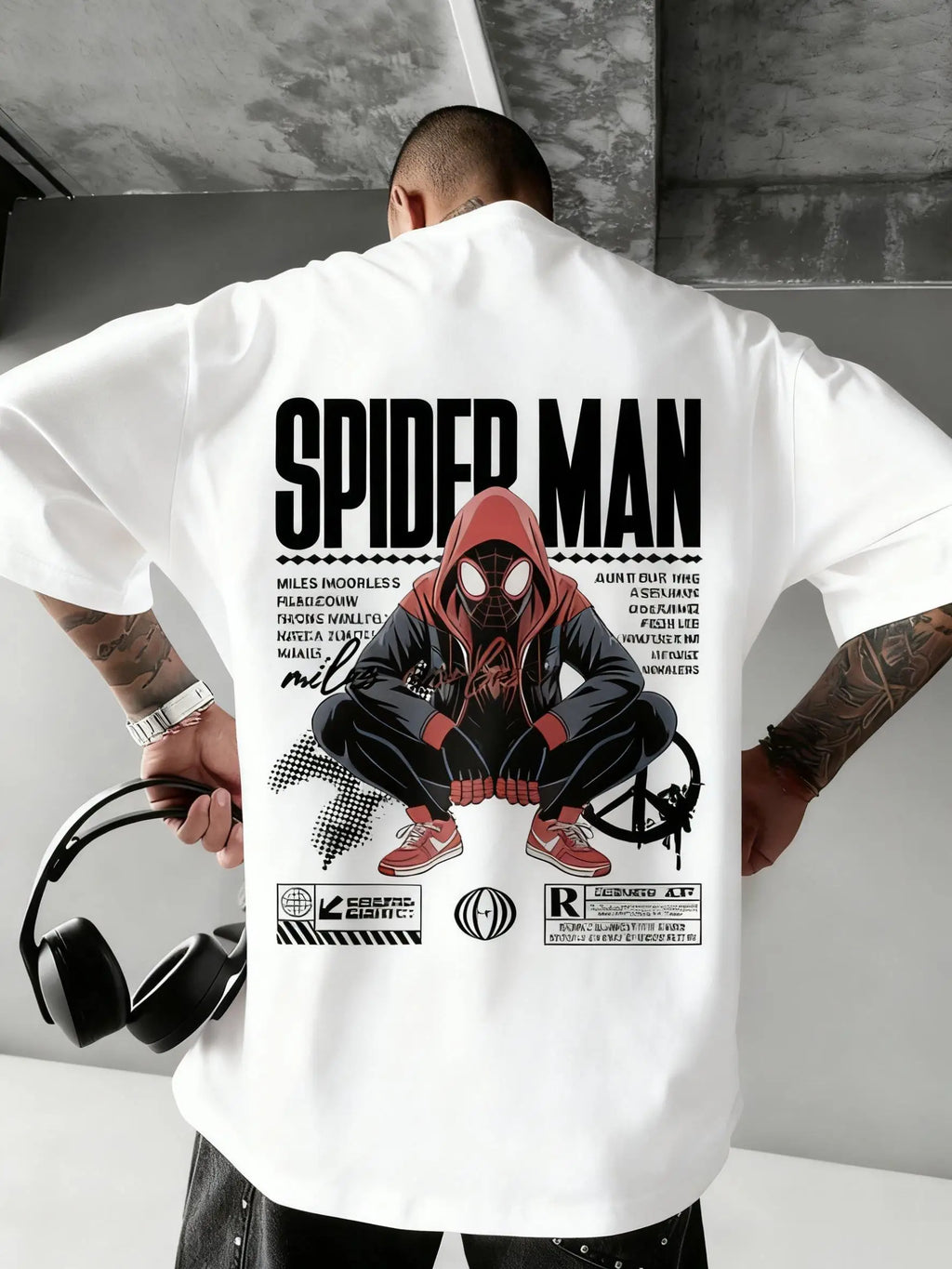 0086 Marvel Superhero Comic T‑Shirt – 2026 Street Hip‑Hop Graphic Tee, Men’s & Women’s Relaxed Plus Size