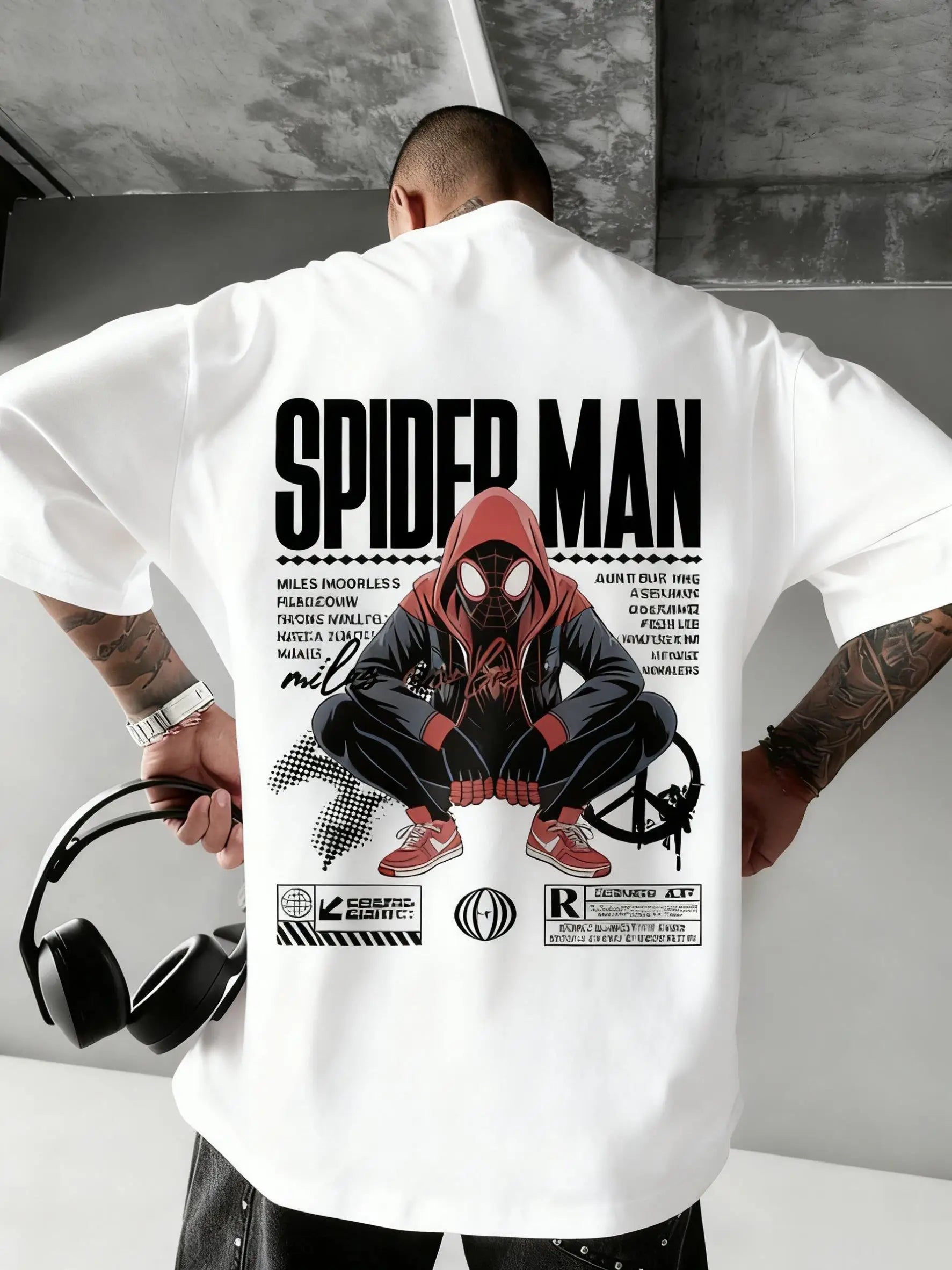 0086 Marvel Superhero Comic T‑Shirt – 2026 Street Hip‑Hop Graphic Tee, Men’s & Women’s Relaxed Plus Size