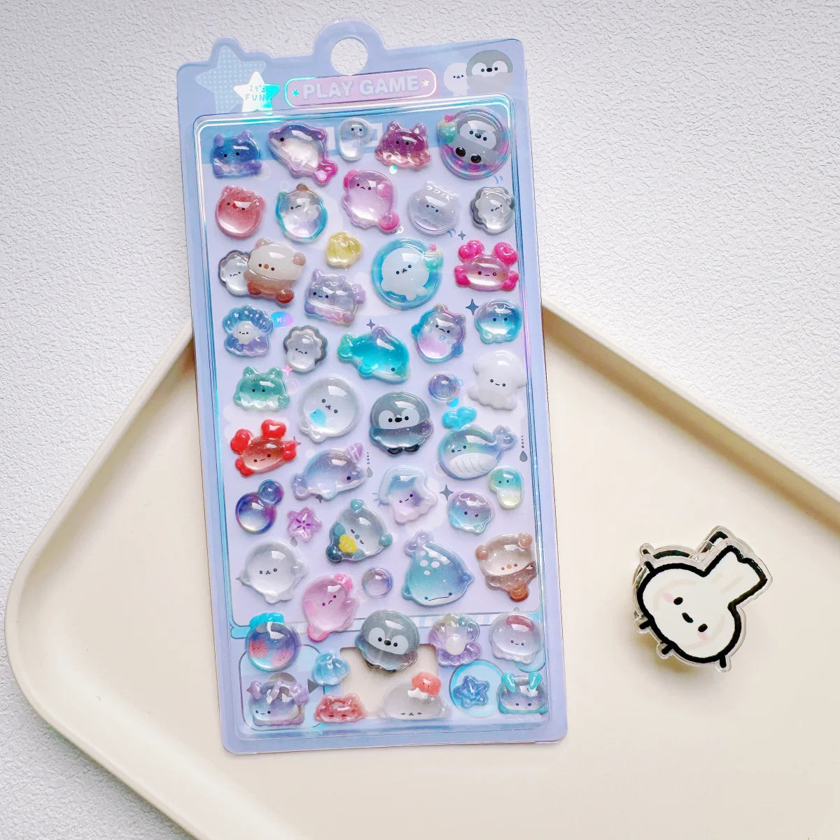 0117 Mini Japanese Style 3D Drop Relief Stickers – Cute Cartoon DIY Scrapbooking, Journaling, Stationery, Diary & School Decoration