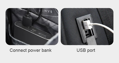 Big Big Bag #0030 - BANGE Anti-Theft Laptop Backpack – 15.6" Waterproof Travel & Business Bag with USB Charging Port