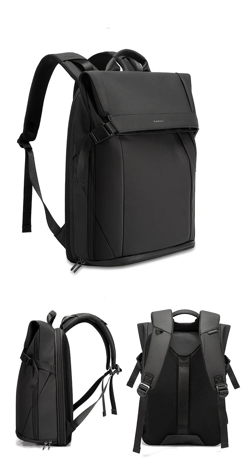 0023 BANGE Business Laptop Backpack – Waterproof 15.6 Inch Multi‑Compartment Travel & Work Bag for Men & Women
