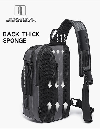 Big Big Bag #0040 - BANGE Anti-Theft Crossbody Bag – Waterproof Shoulder & Chest Pack for Men