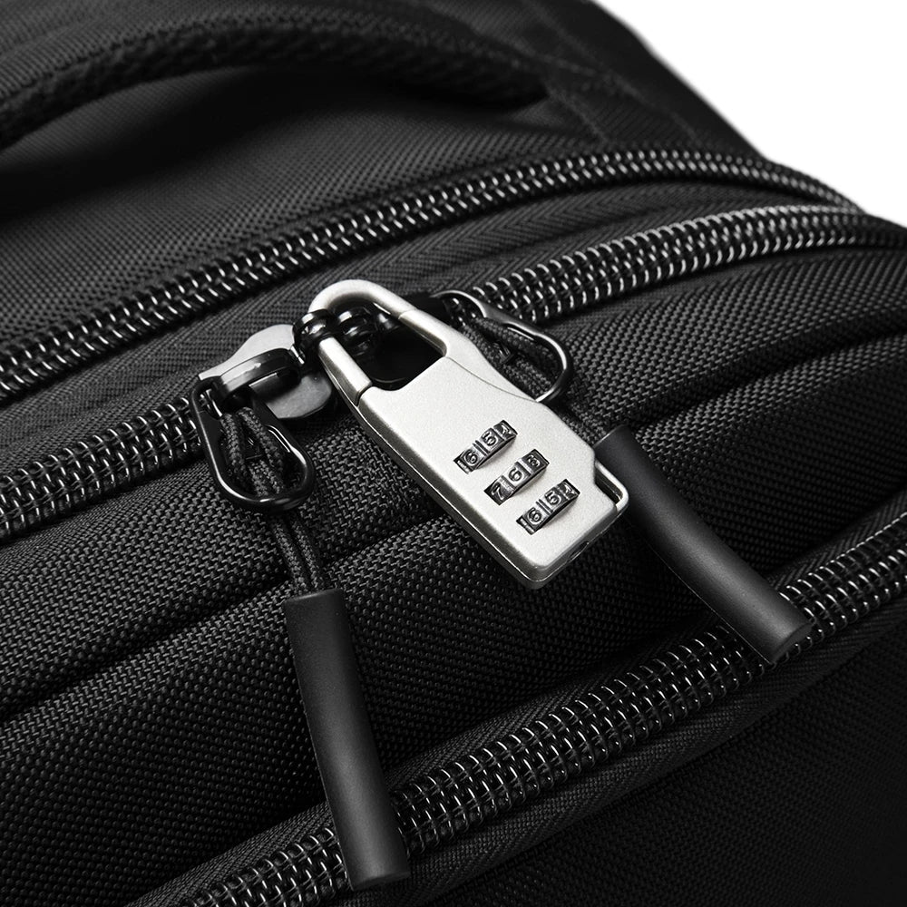 0014 BANGE Expandable Travel Backpack – Waterproof 15.6 Inch Laptop Bag, FAA Approved