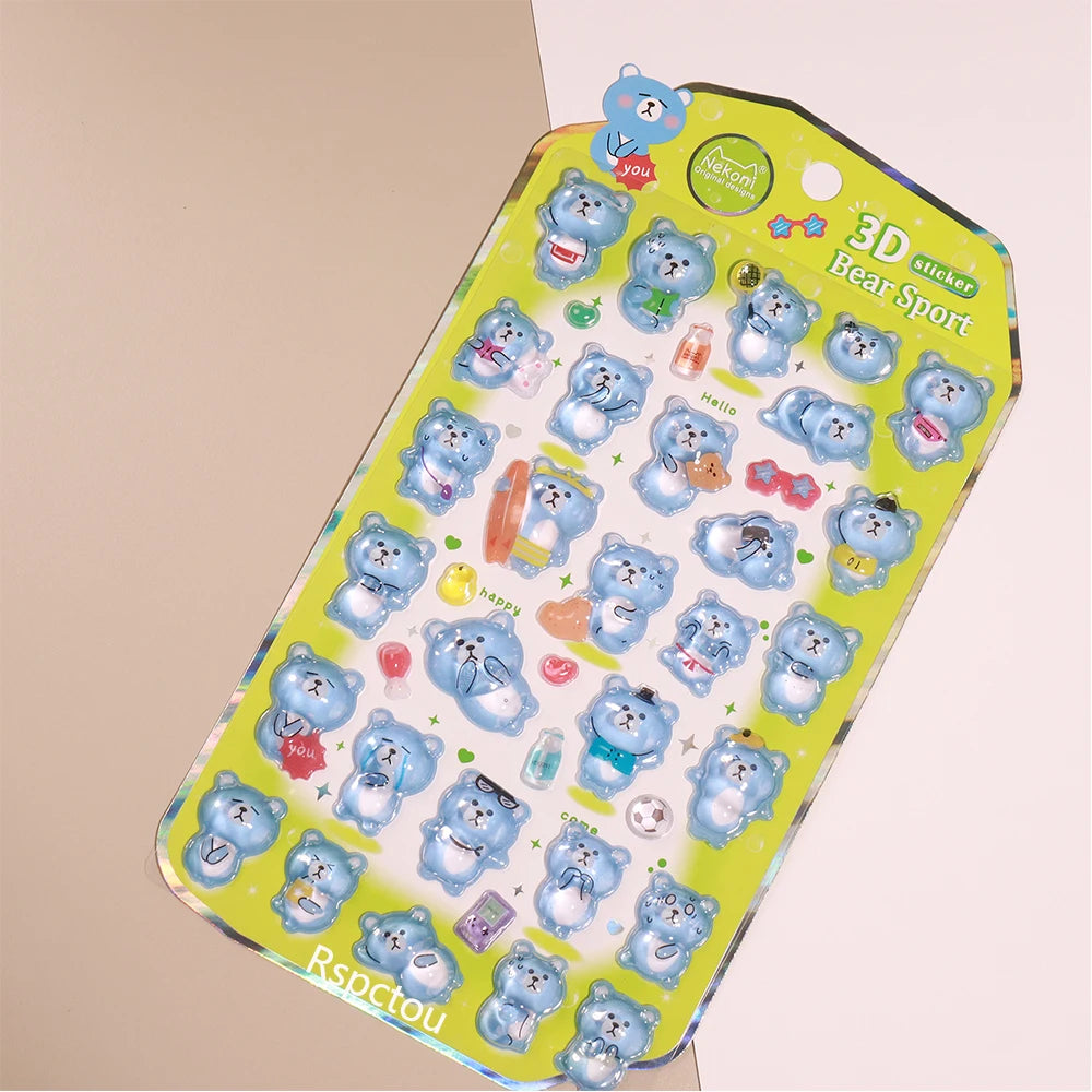 0120 3D Animals Penguin & Seal World Relief Stickers – DIY Scrapbooking, Journaling, Stationery & Cute School Supply Decoration