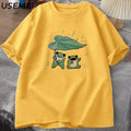 0074 Funny Frog Cute T‑Shirt – Rain & Love Graphic Tee for Men & Women, Casual Streetwear