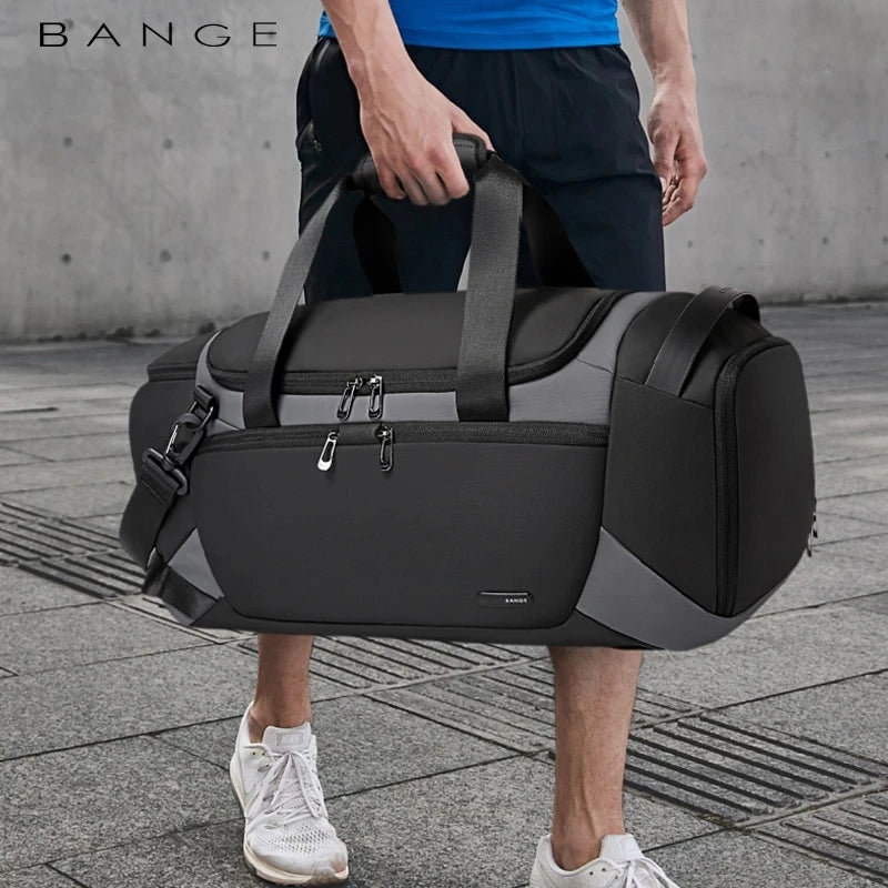 0017 BANGE Sports Gym Bag – Waterproof Duffel with Dry/Wet Separation for Men’s Fitness & Travel