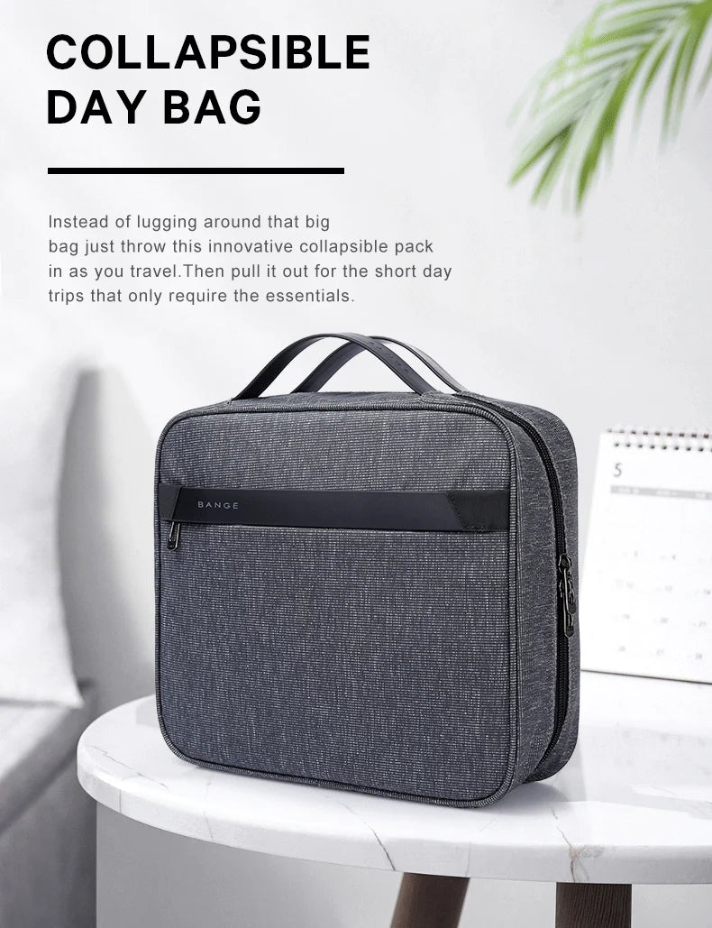 0016 BANGE Makeup Bag – Waterproof Travel Cosmetic Organizer for Women, Portable & Stylish