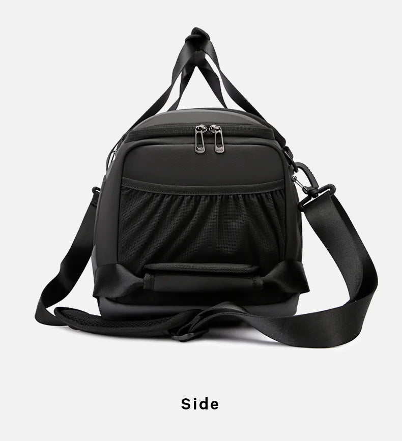 0027 BANGE Sports Duffel Bag – Waterproof 21‑Inch Gym Bag with Shoe & Wet/Dry Compartments
