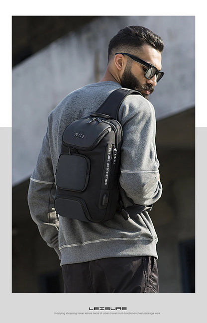 Big Big Bag #0040 - BANGE Anti-Theft Crossbody Bag – Waterproof Shoulder & Chest Pack for Men