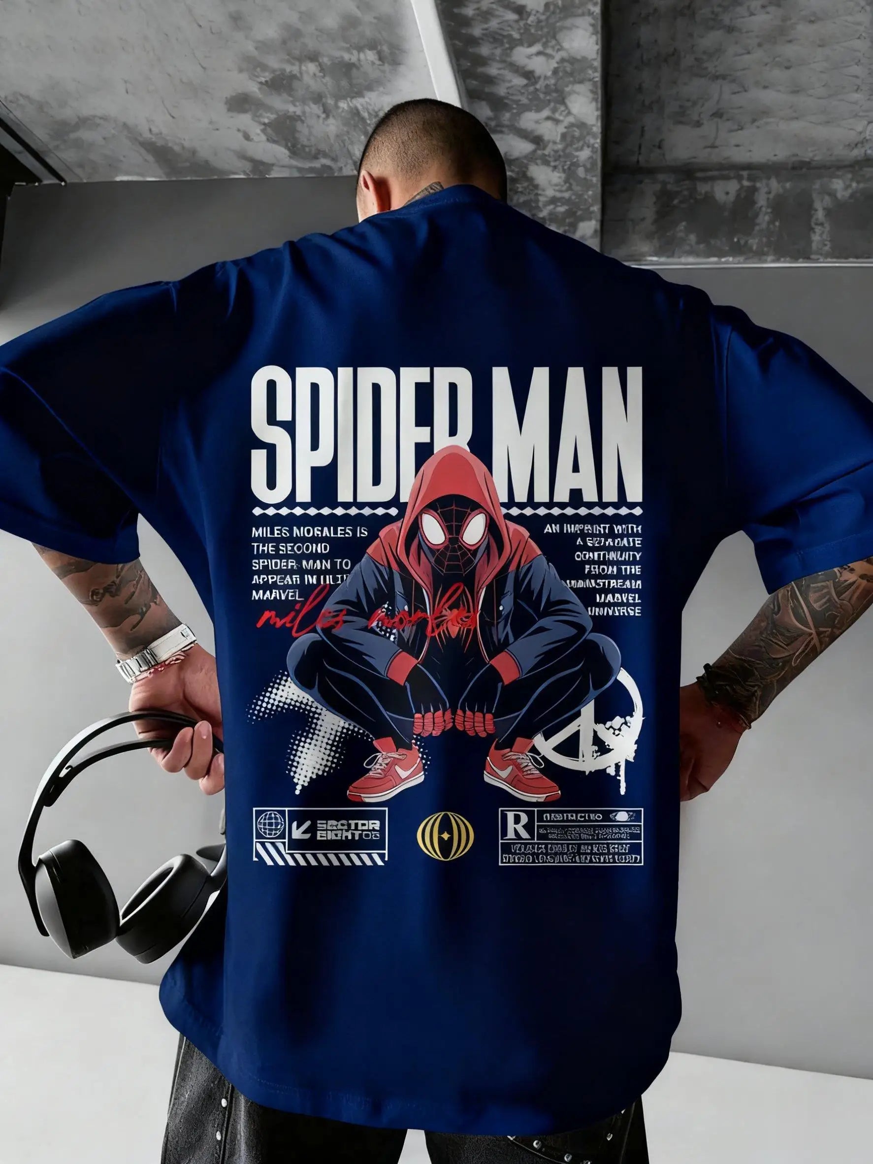 0086 Marvel Superhero Comic T‑Shirt – 2026 Street Hip‑Hop Graphic Tee, Men’s & Women’s Relaxed Plus Size