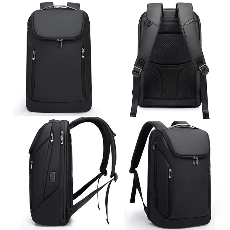 0019 BANGE Laptop Backpack – Waterproof 17 Inch Bag with USB Charging, Business & Travel