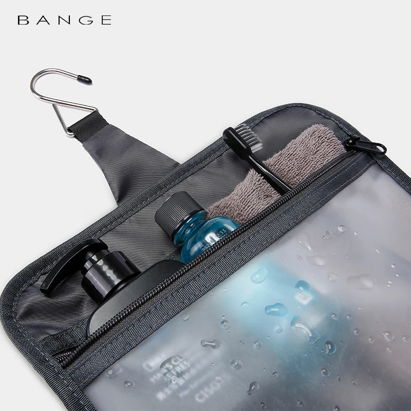0016 BANGE Makeup Bag – Waterproof Travel Cosmetic Organizer for Women, Portable & Stylish